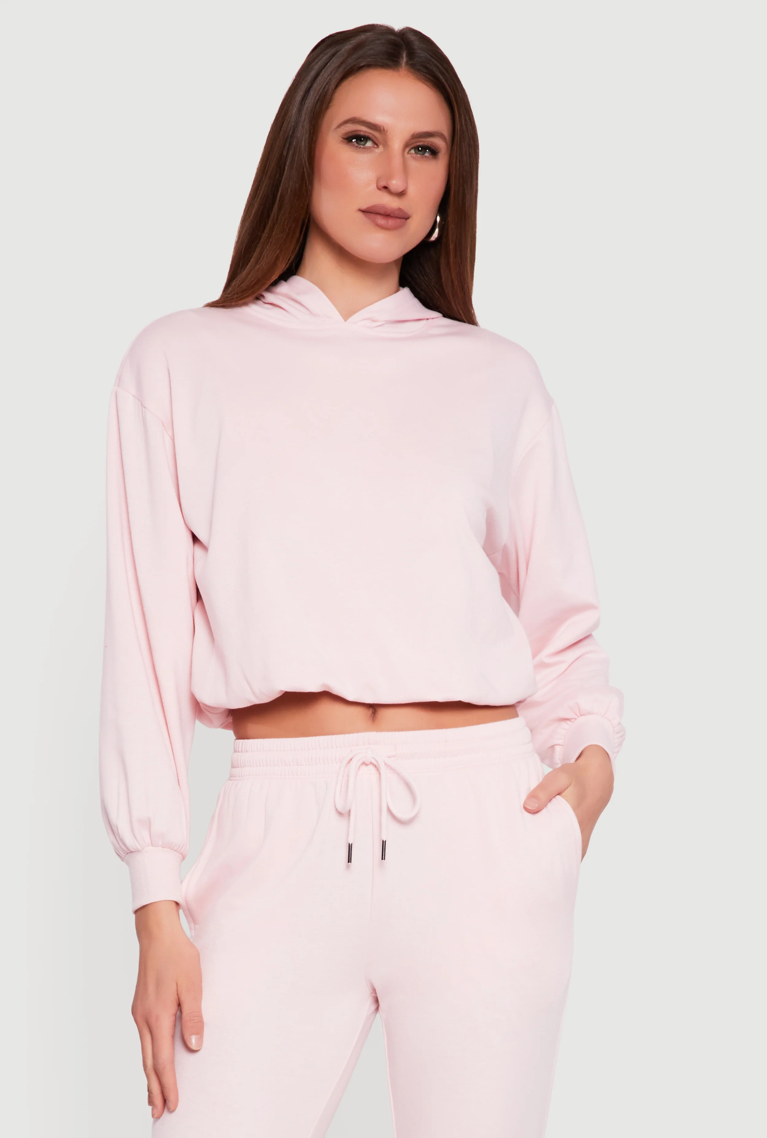 Almost Famous Fleece Cropped Hoodie