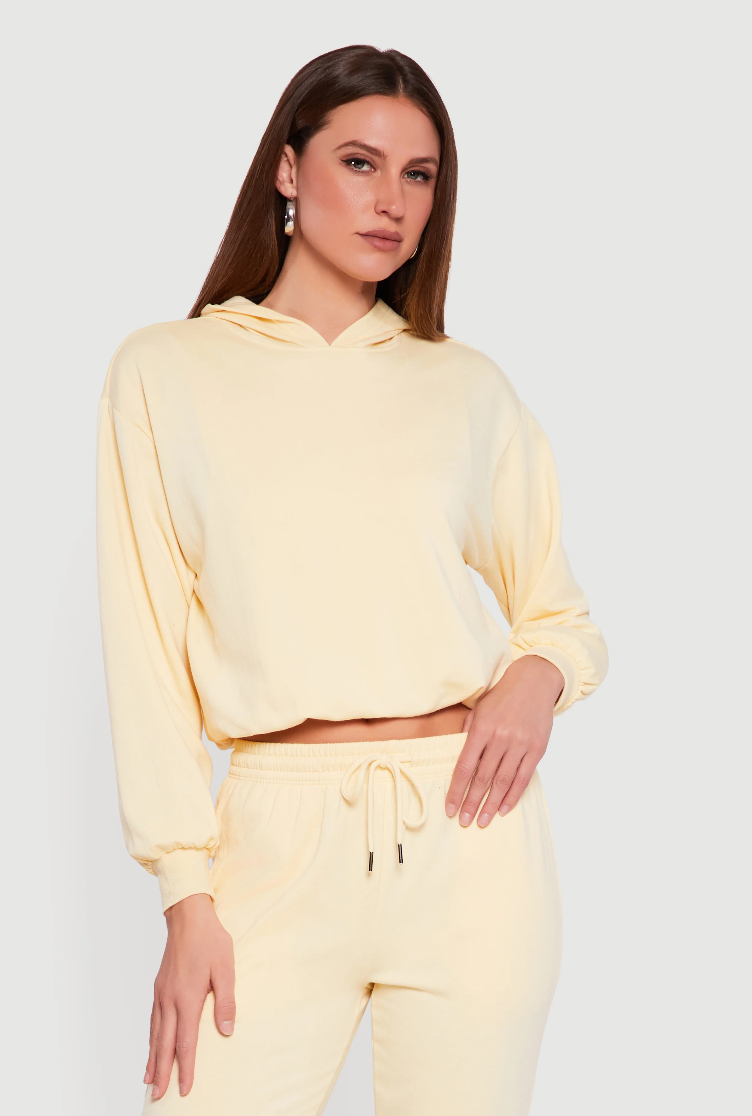 Almost Famous Fleece Cropped Hoodie
