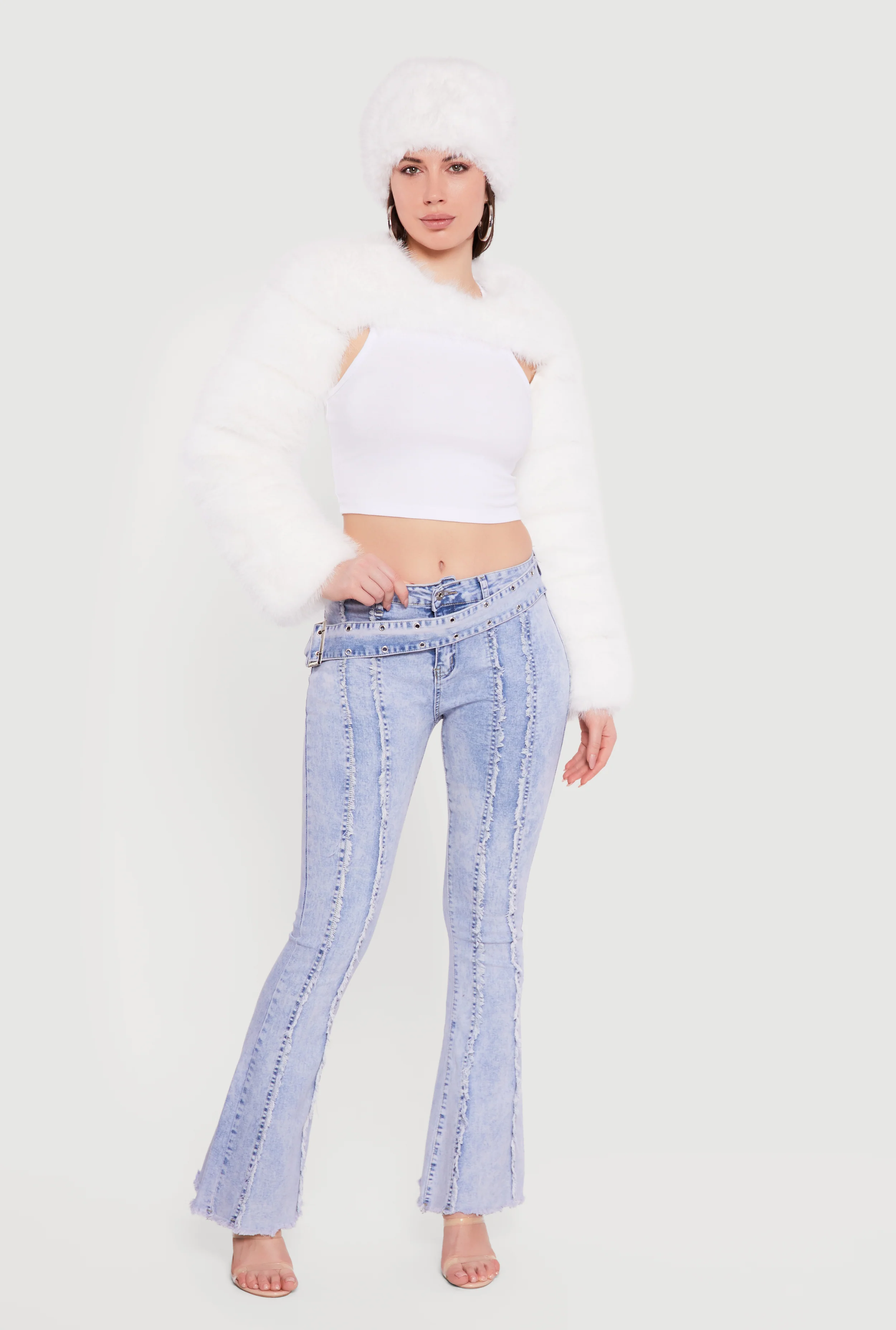 Faux Fur Bolero Jacket