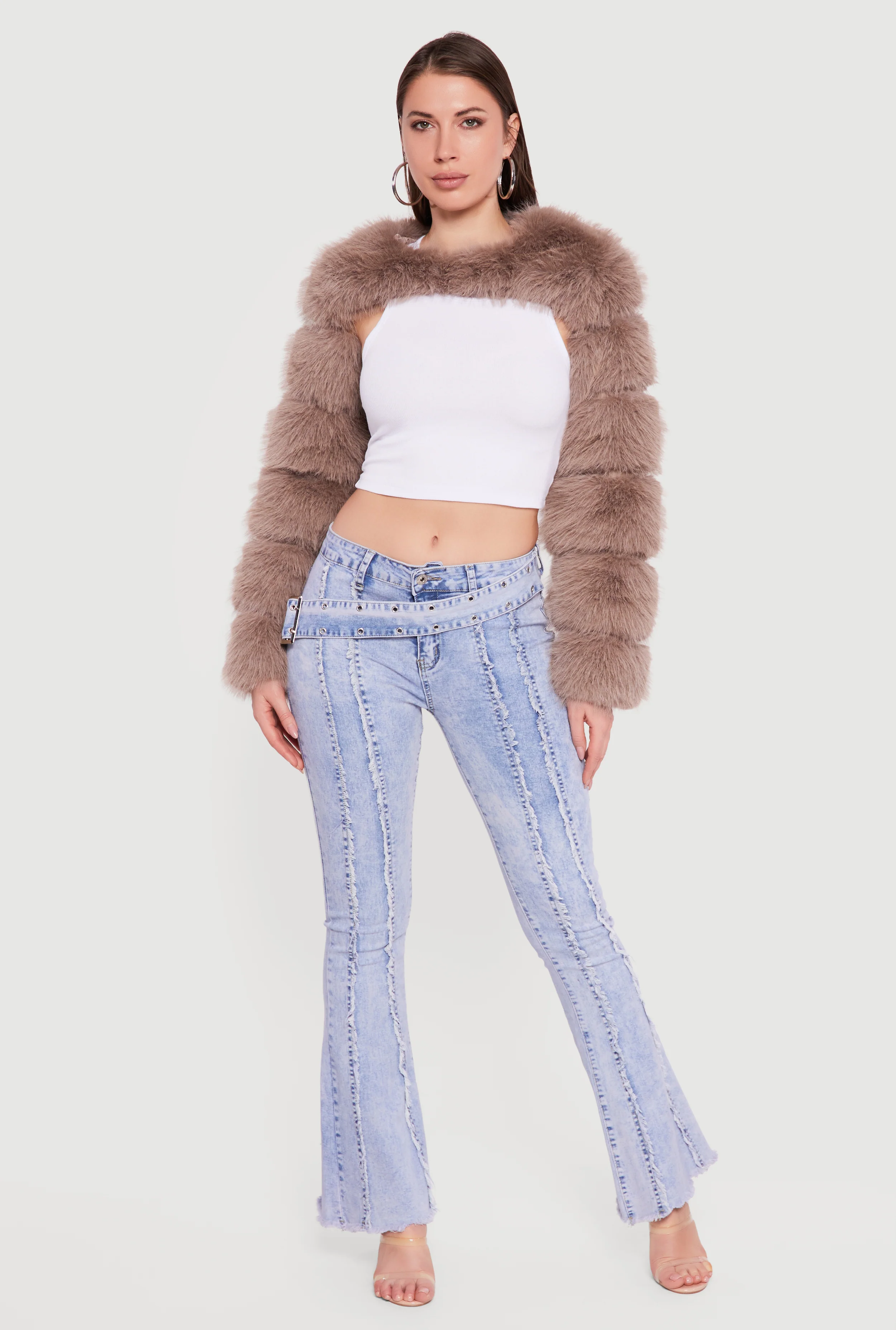 Faux Fur Bolero Jacket