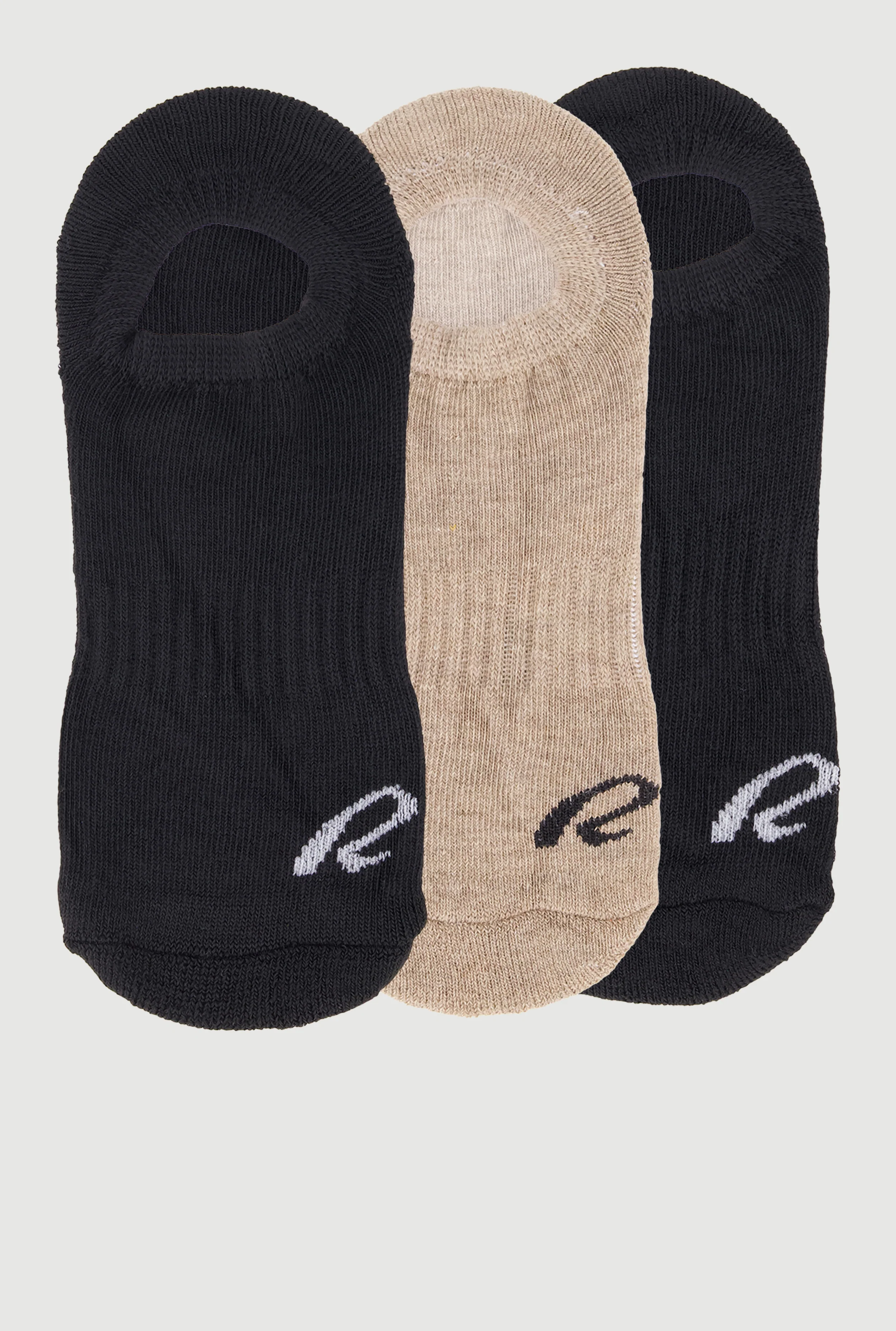 R Collection Cushion Sneaker Liner Socks 3 Pack