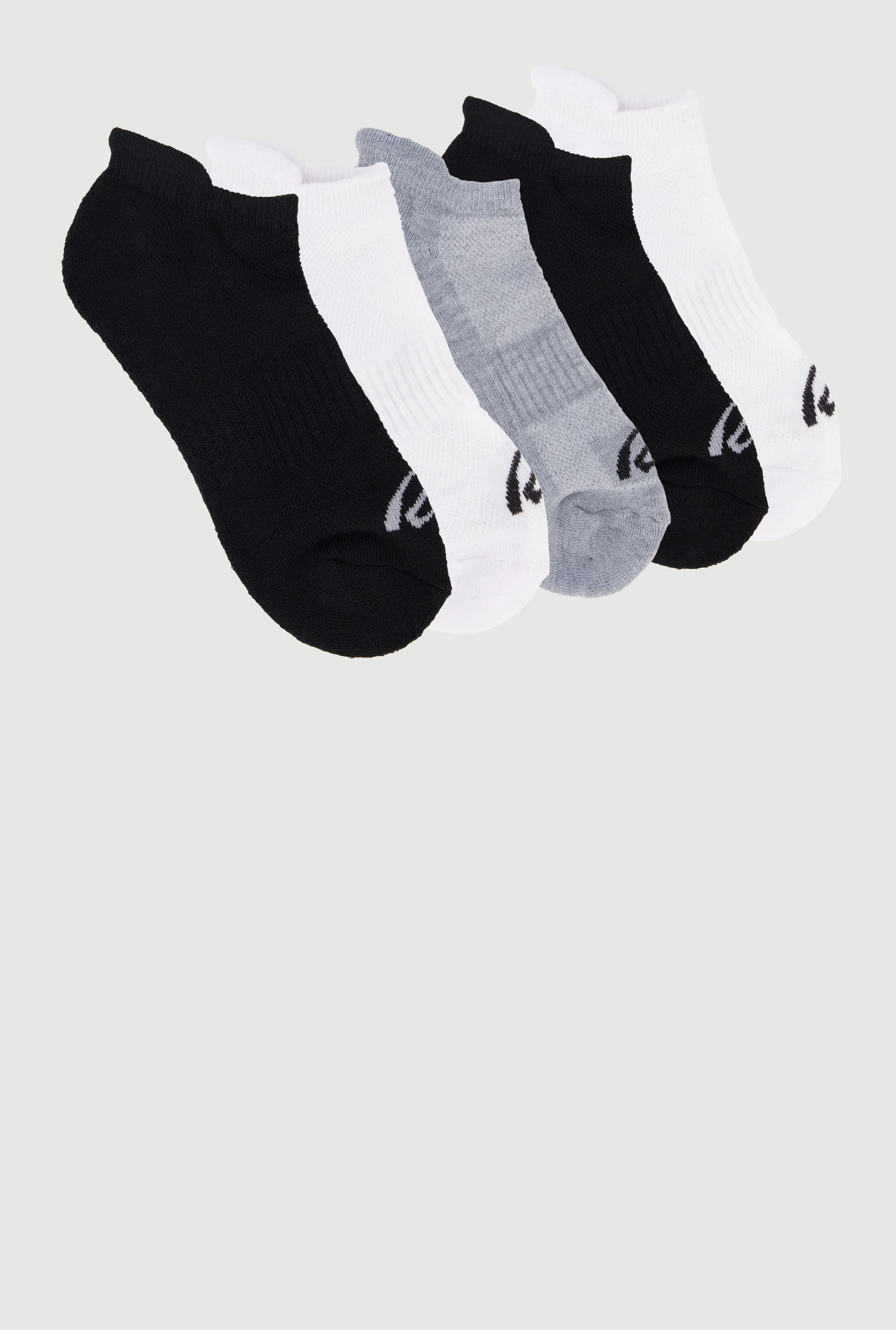 R Collection Cushioned No Show Socks 5 Pack