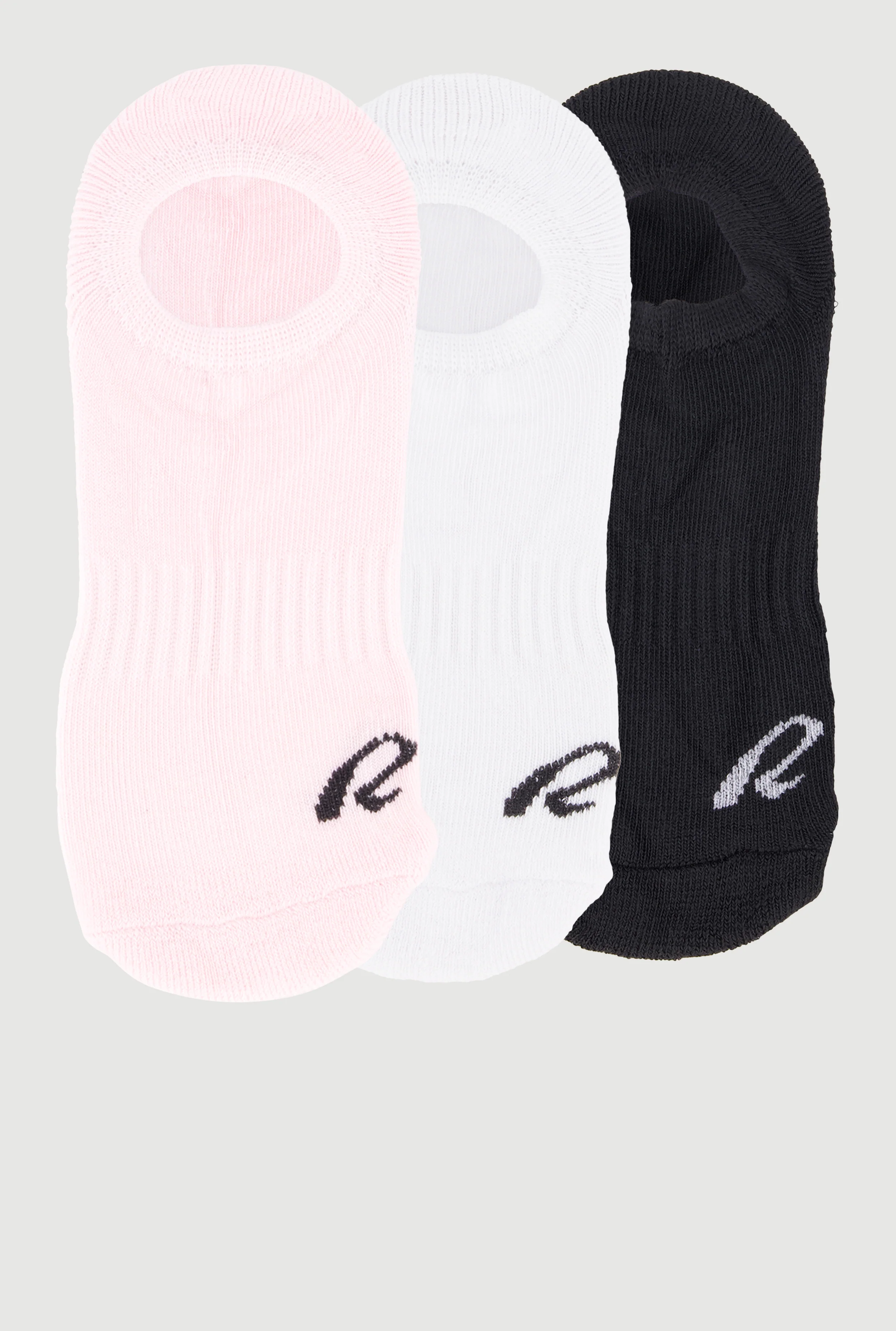 R Collection Cushion Sneaker Liner Socks 3 Pack