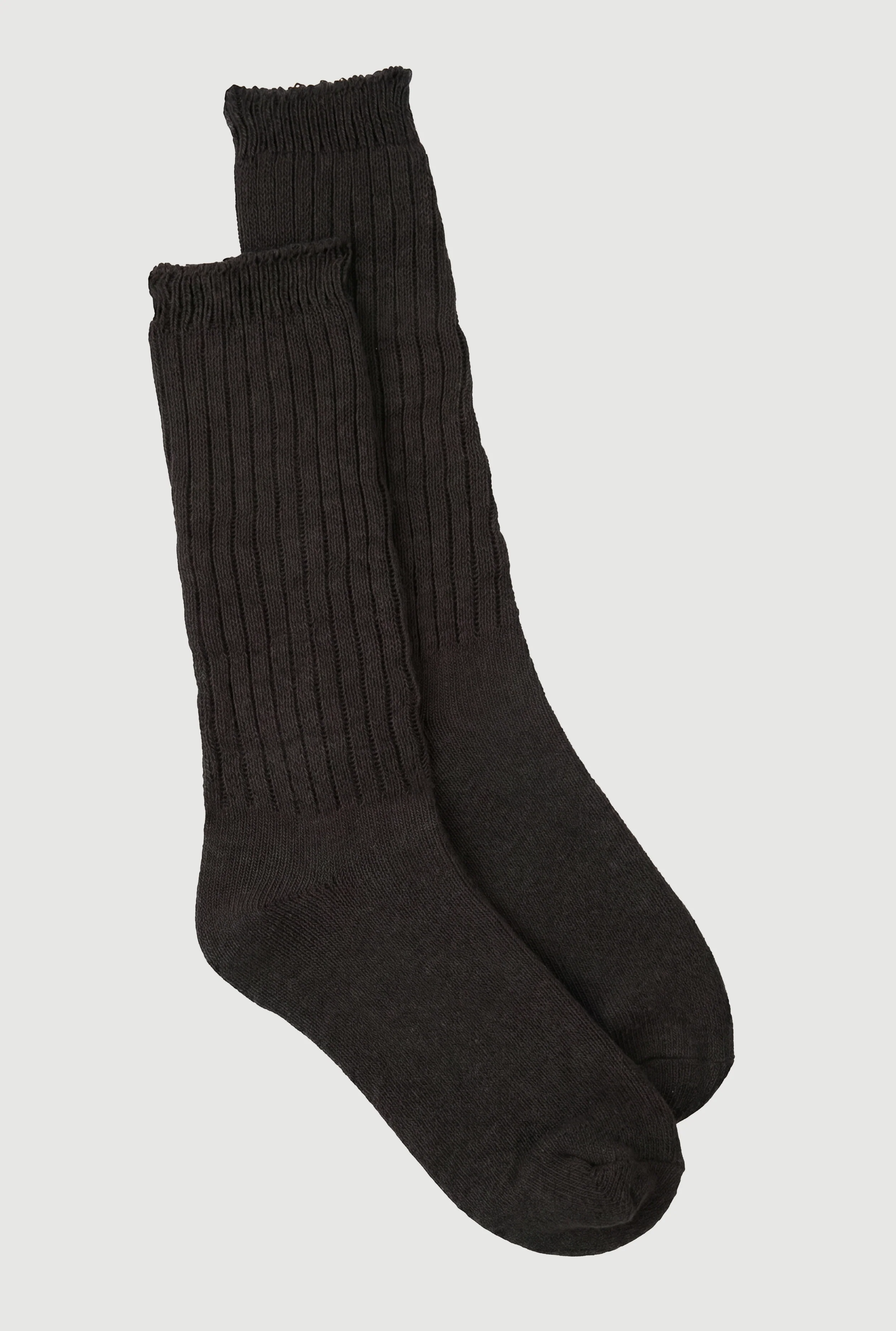 Ribbed Knit Slouch Socks 2 Pair Size 9-11