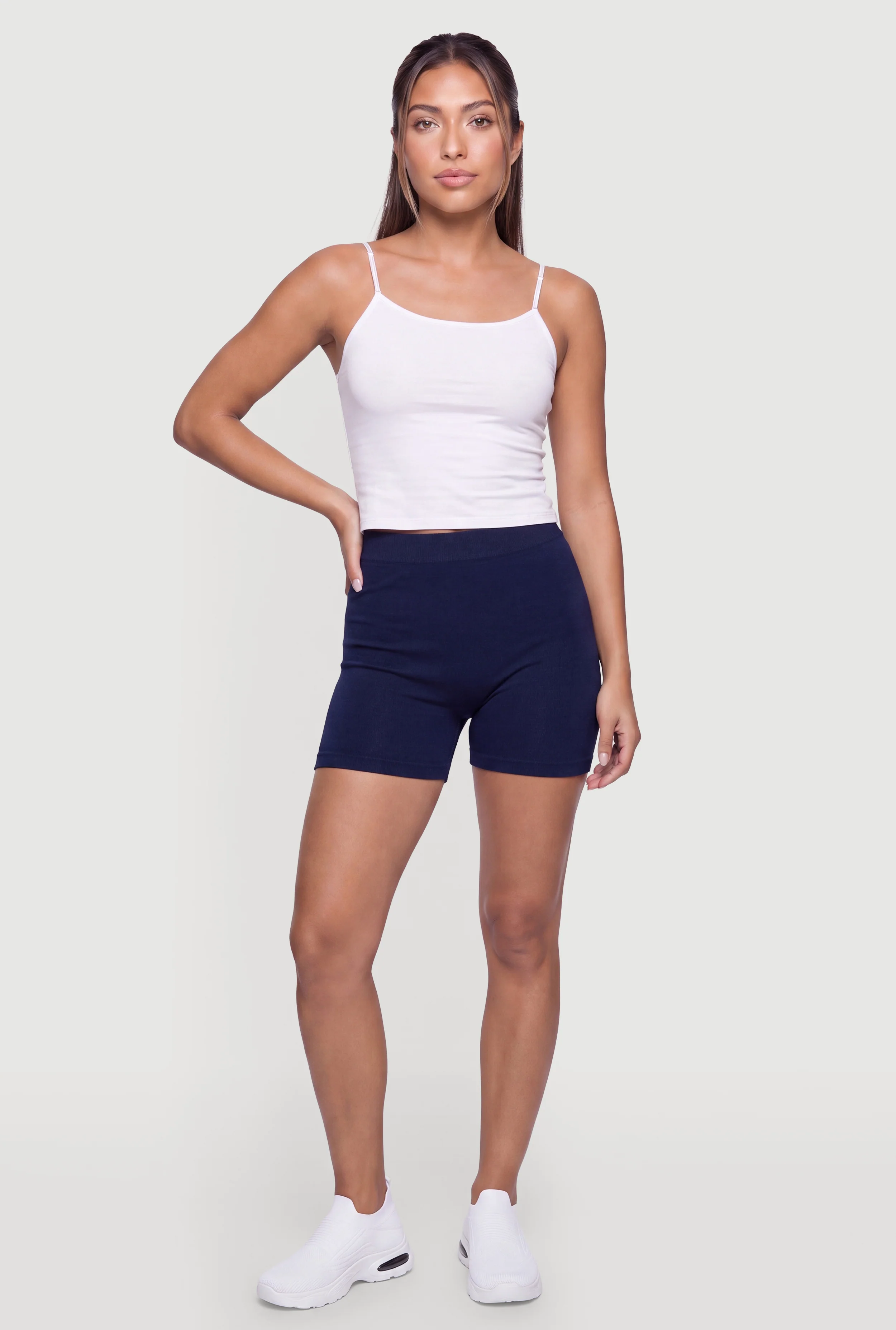 Mid Rise Biker Shorts