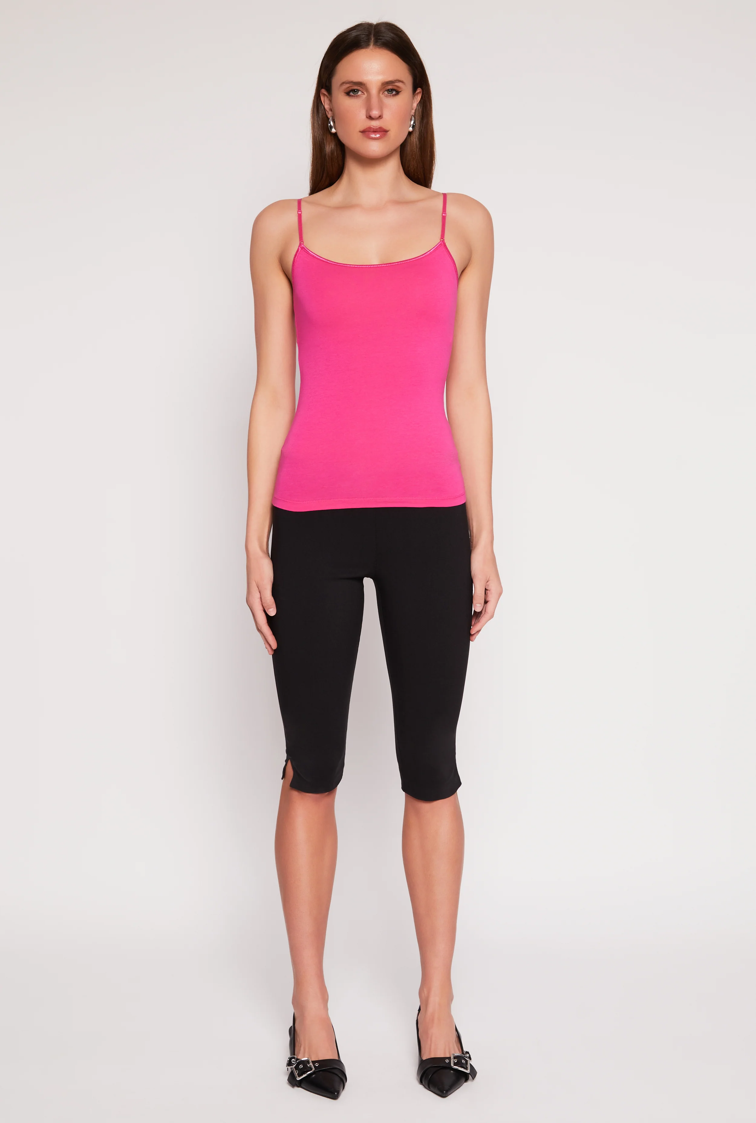 Scoop Neck Shelf Bra Cami