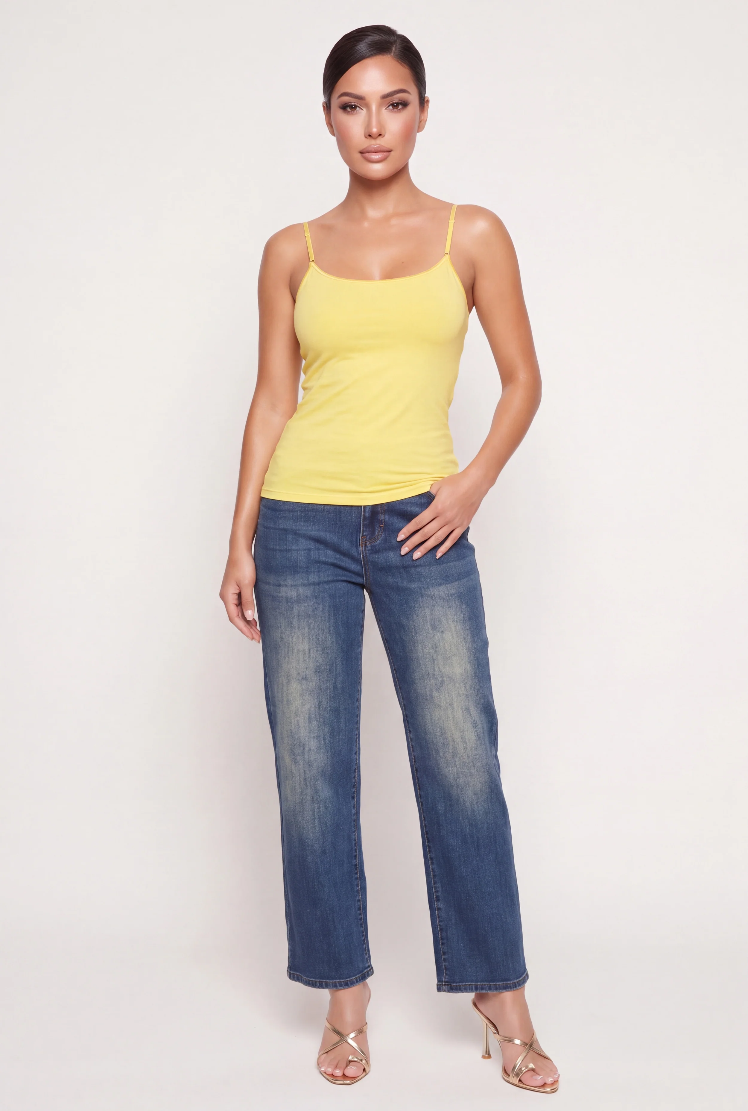 Scoop Neck Shelf Bra Cami