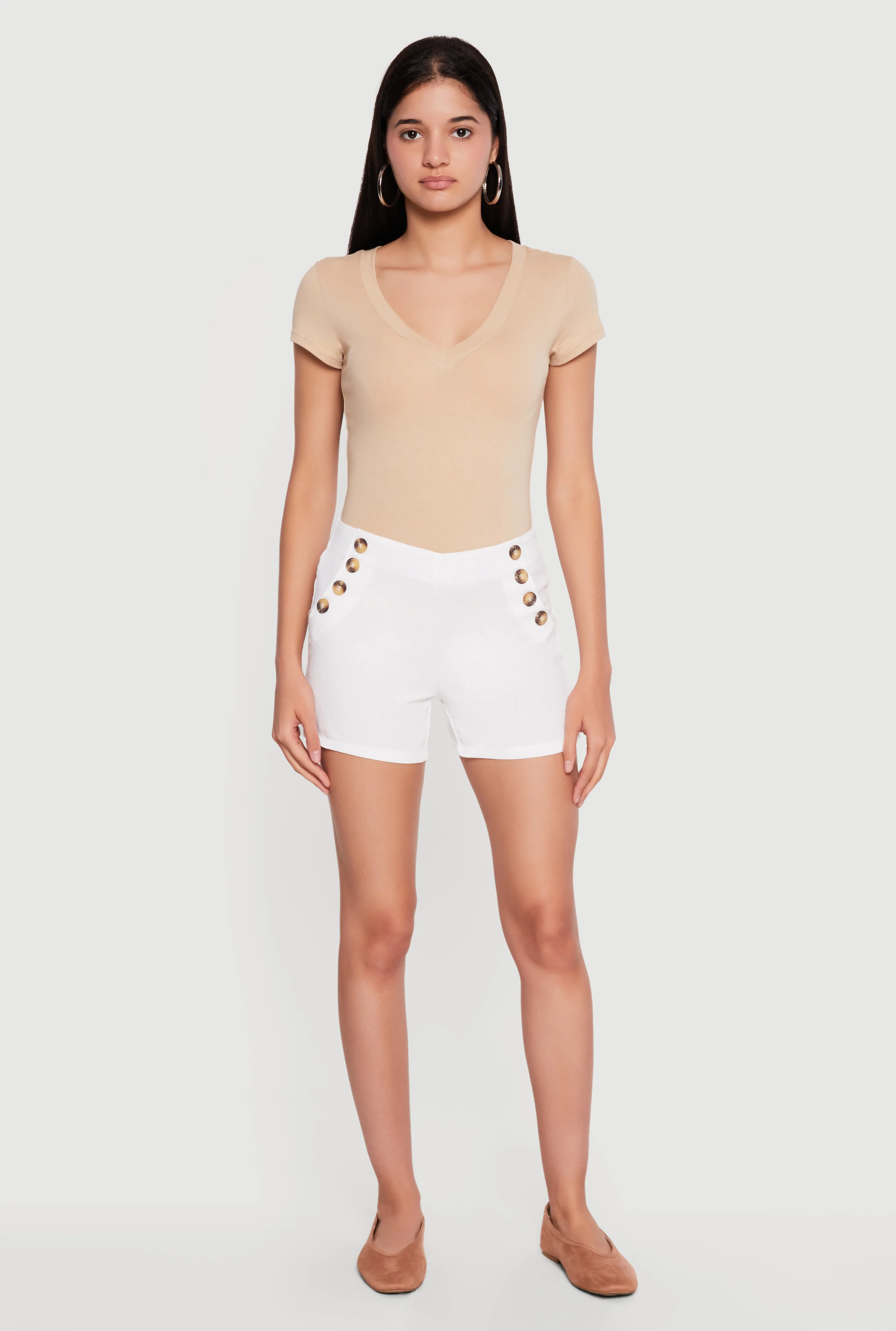 Basic V Neck Short Sleeve T Shirt
