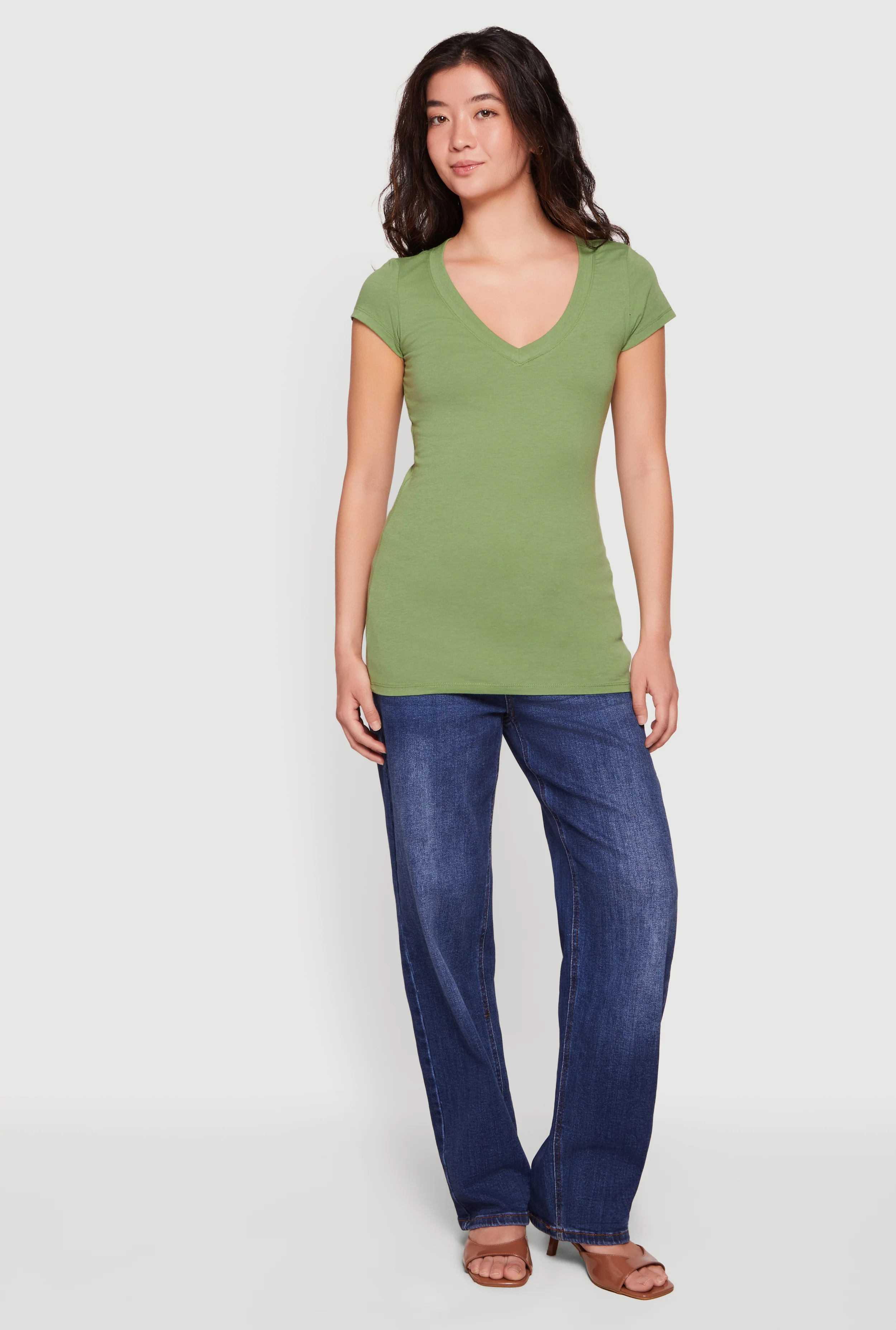 Basic V-Neck Short Sleeve T-Shirt