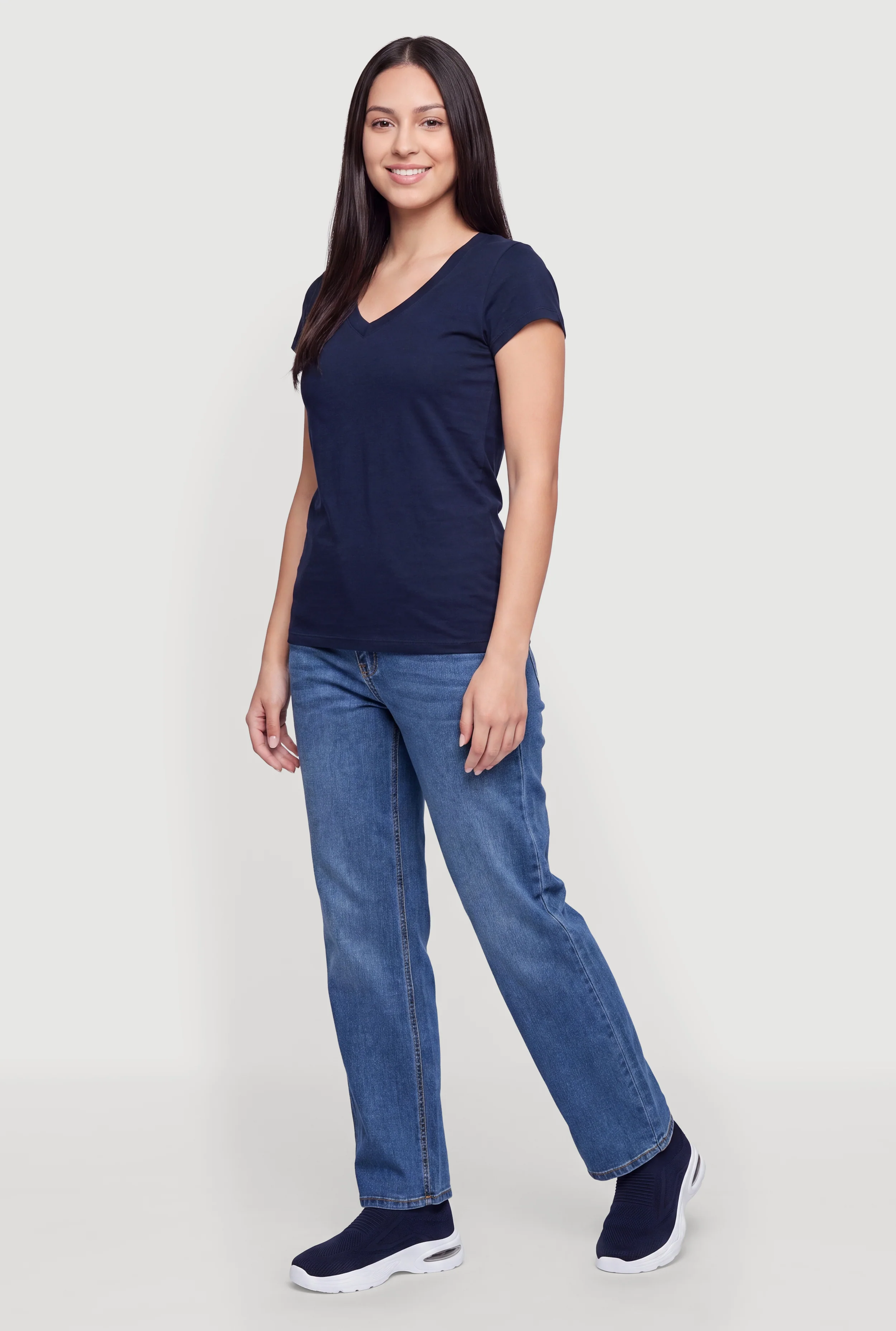 Basic V-Neck Short Sleeve T-Shirt