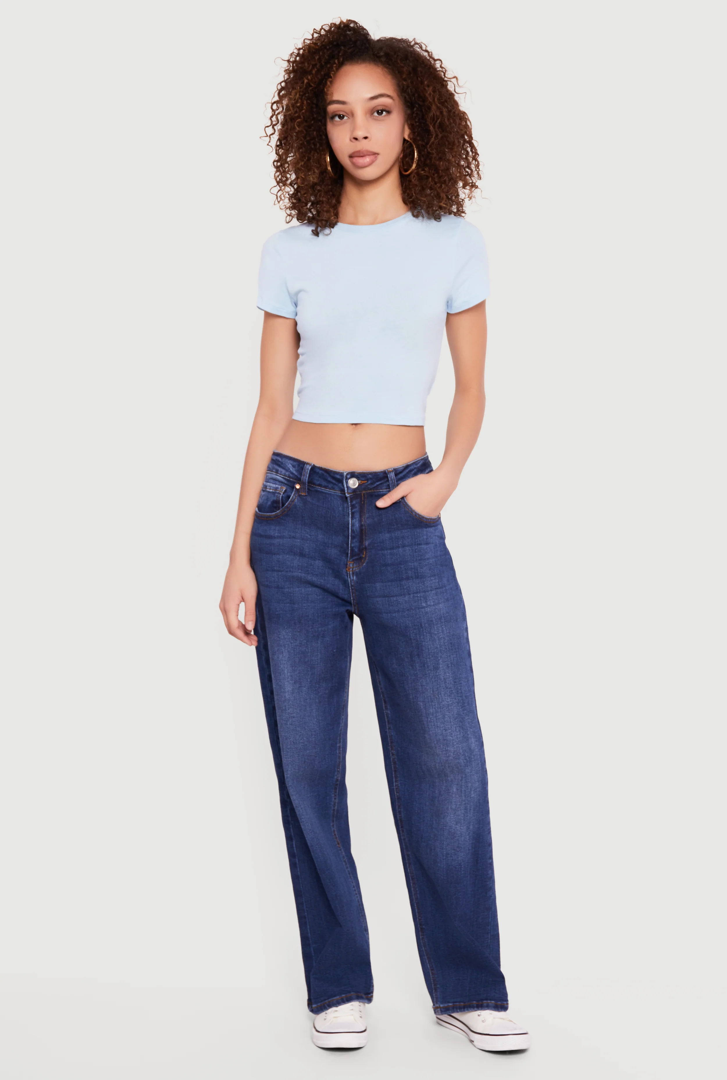 Basic Short Sleeve Cropped Tee