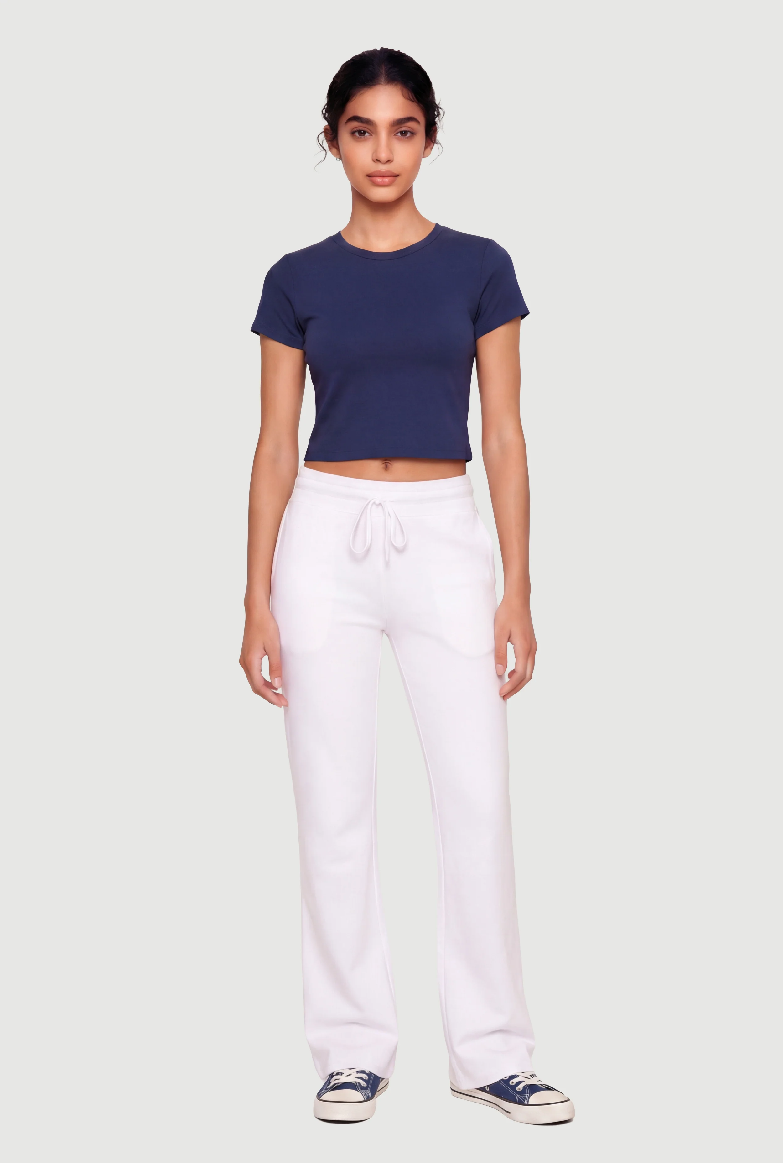 Basic Short Sleeve Cropped Tee