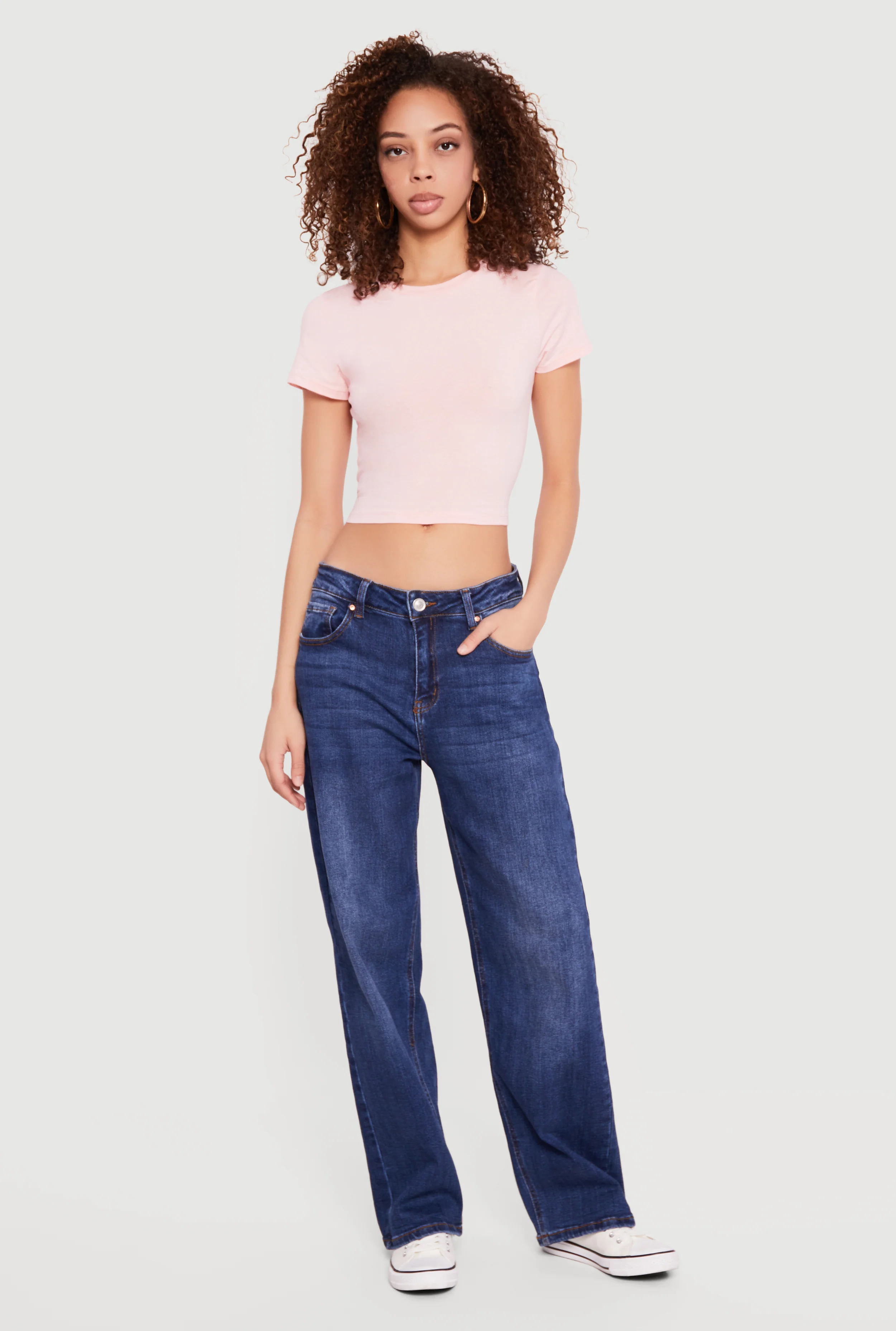 Basic Short Sleeve Cropped Tee