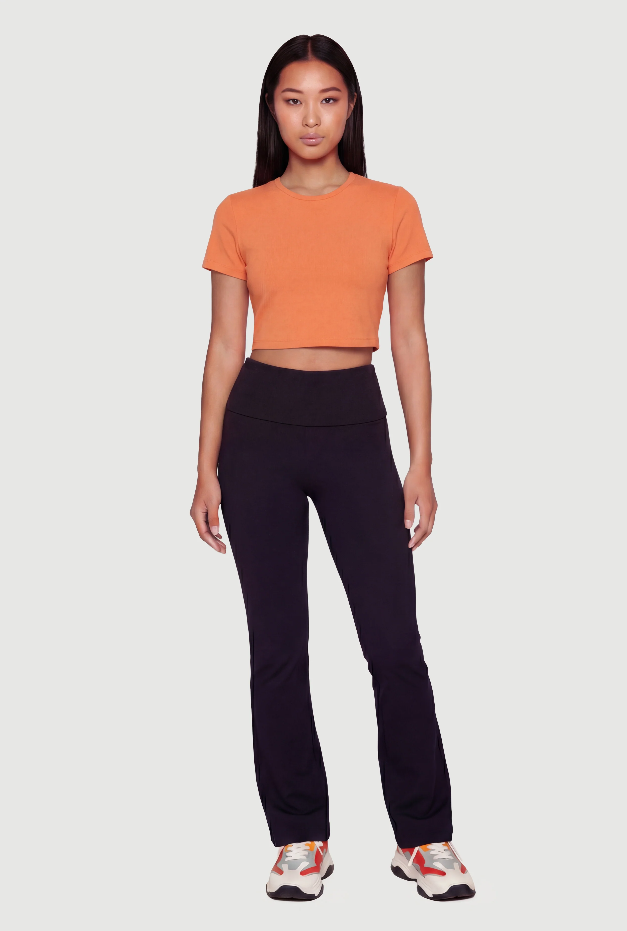 Basic Short Sleeve Cropped Tee