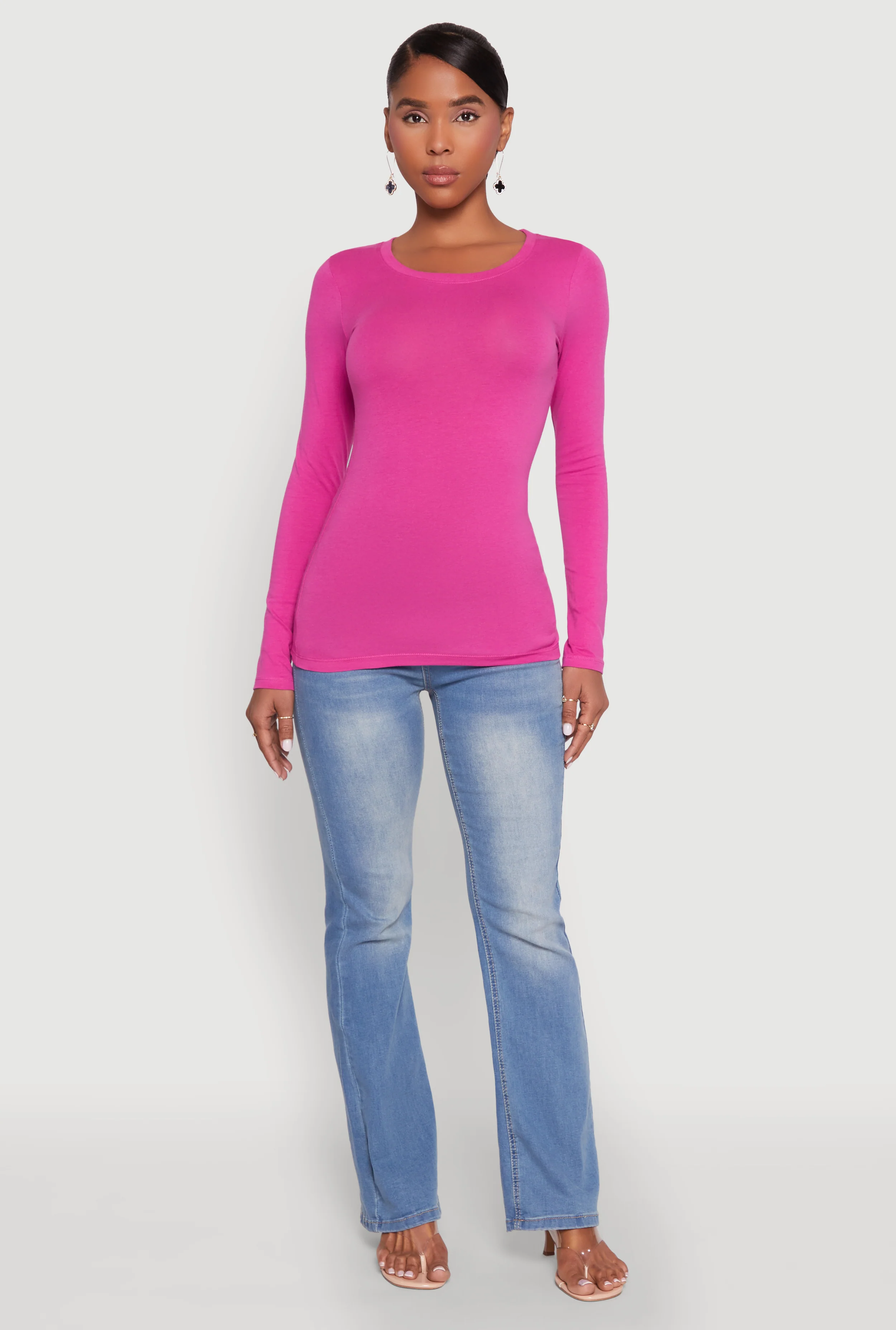 Basic Crew Neck Long Sleeve Tee