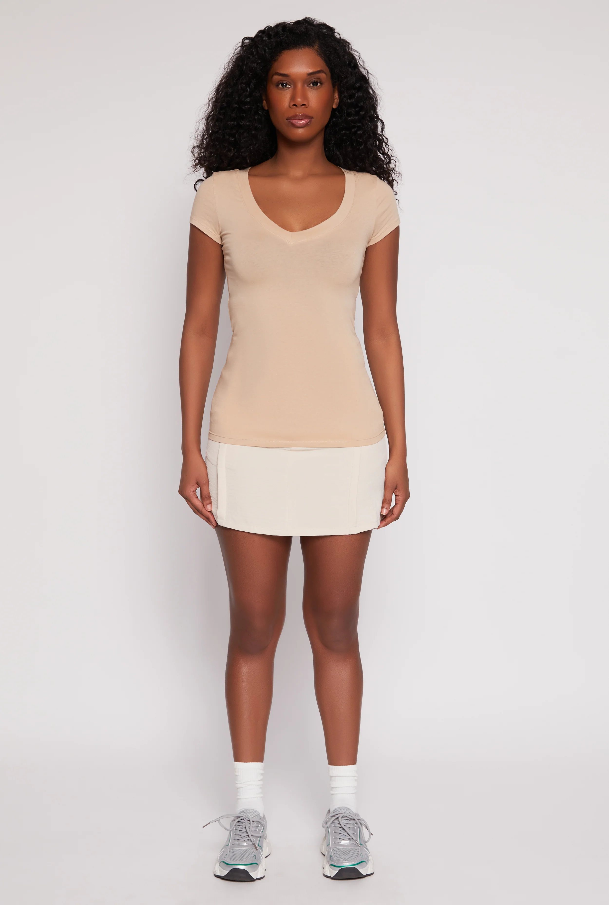 V Neck Short Sleeve T Shirt