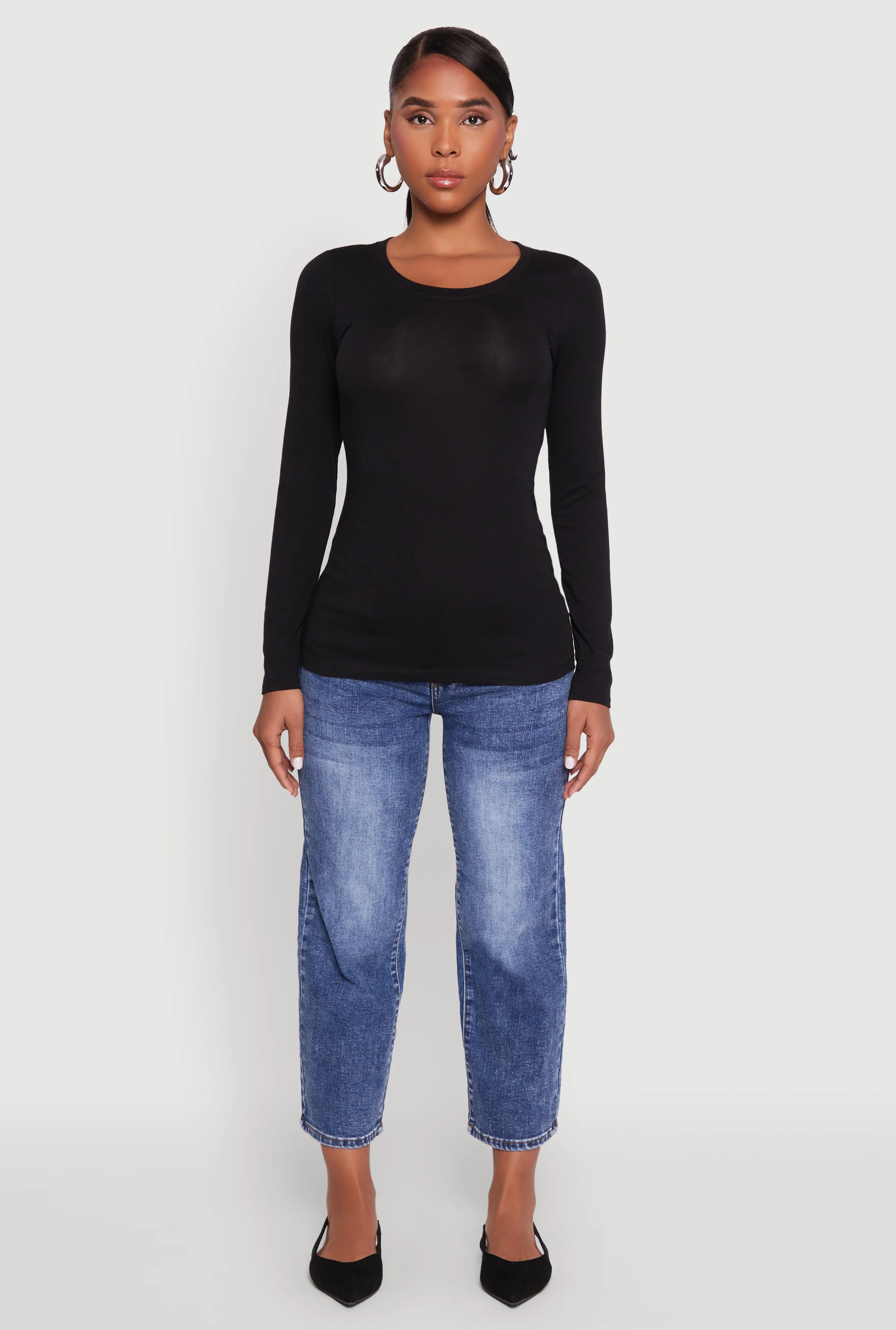 Basic Crew Neck Long Sleeve Tee