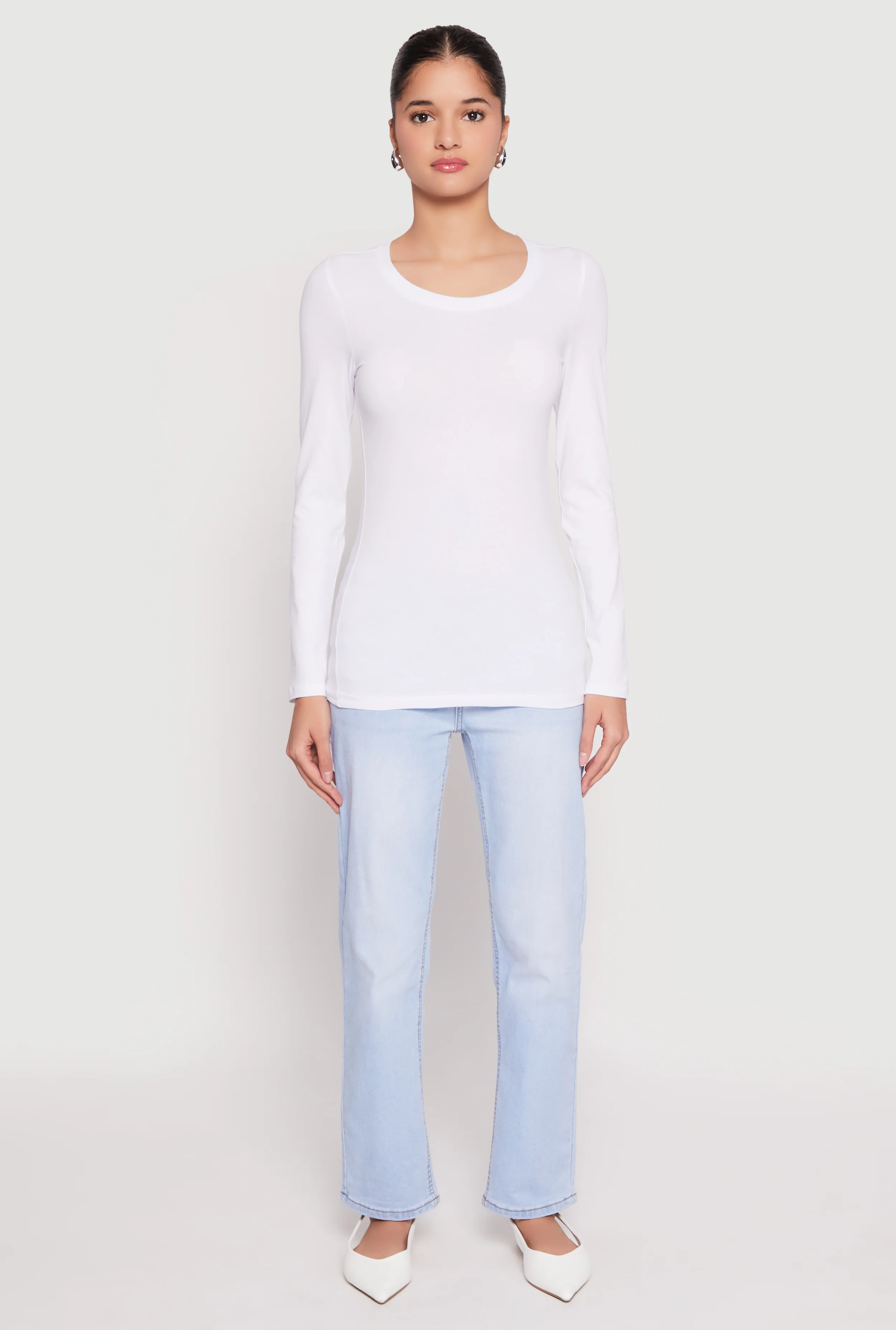 Basic Crew Neck Long Sleeve Tee