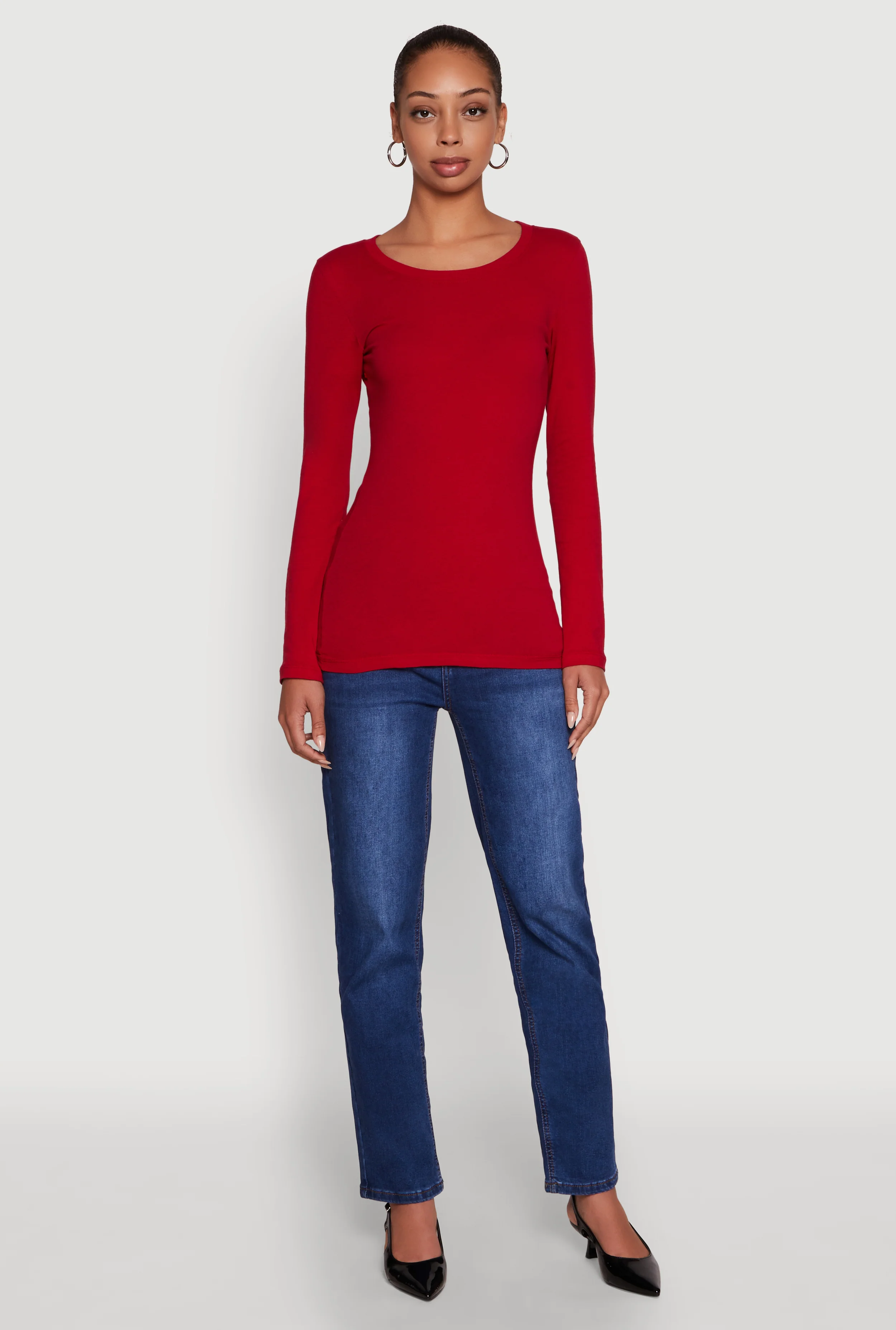 Basic Crew Neck Long Sleeve Tee
