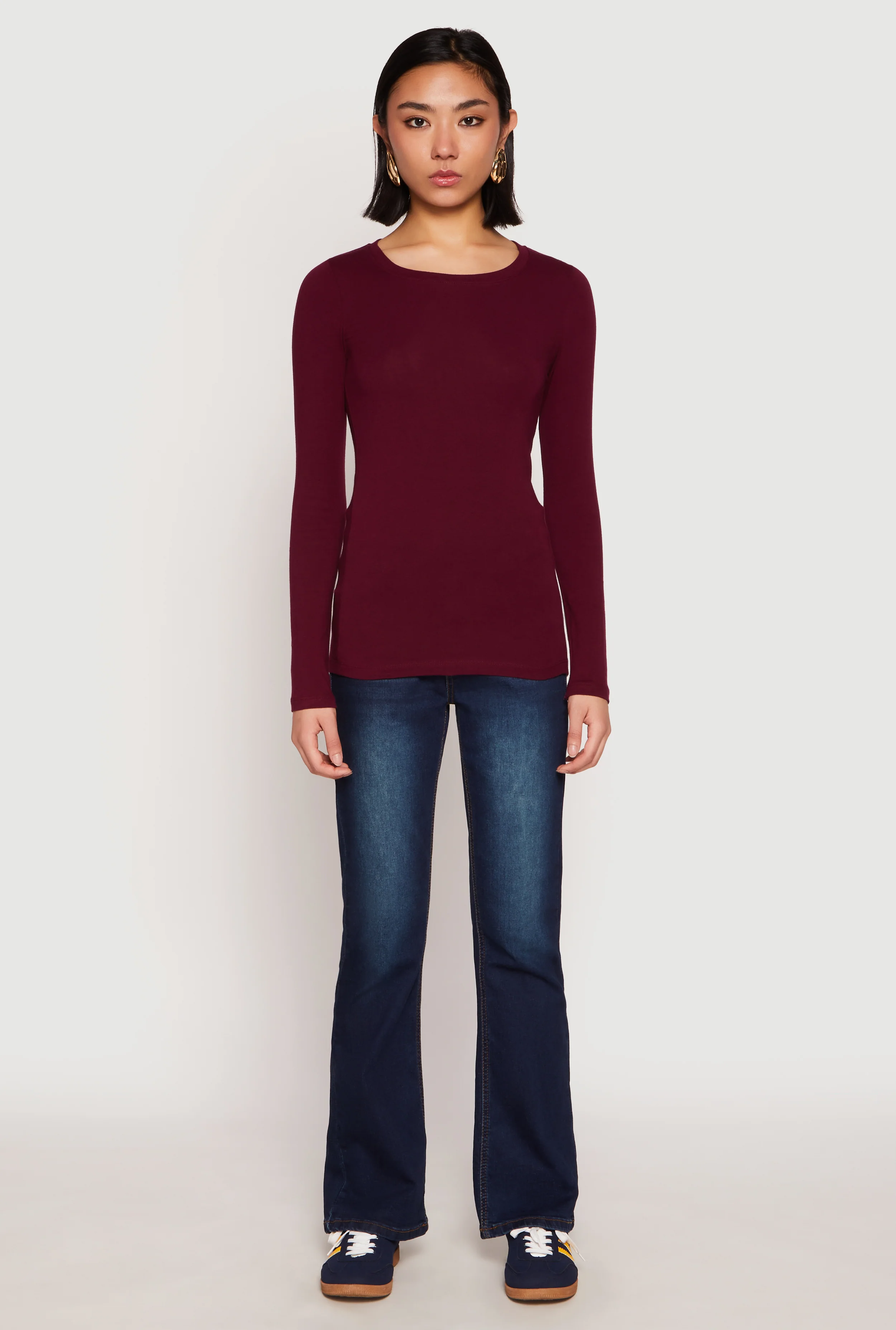 Basic Crew Neck Long Sleeve Tee